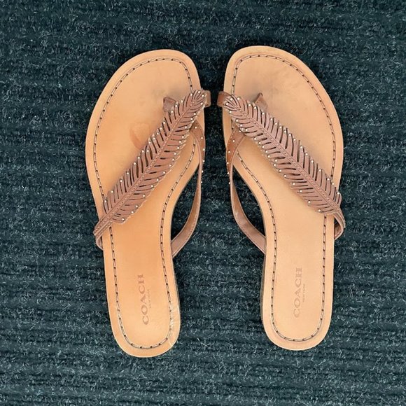 Coach leather sandals in size 6 - Picture 1 of 1